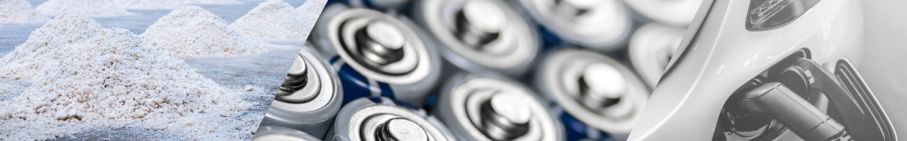 Saint-Gobain lithium solutions banner: salt brine, batteries, eletric vehicle